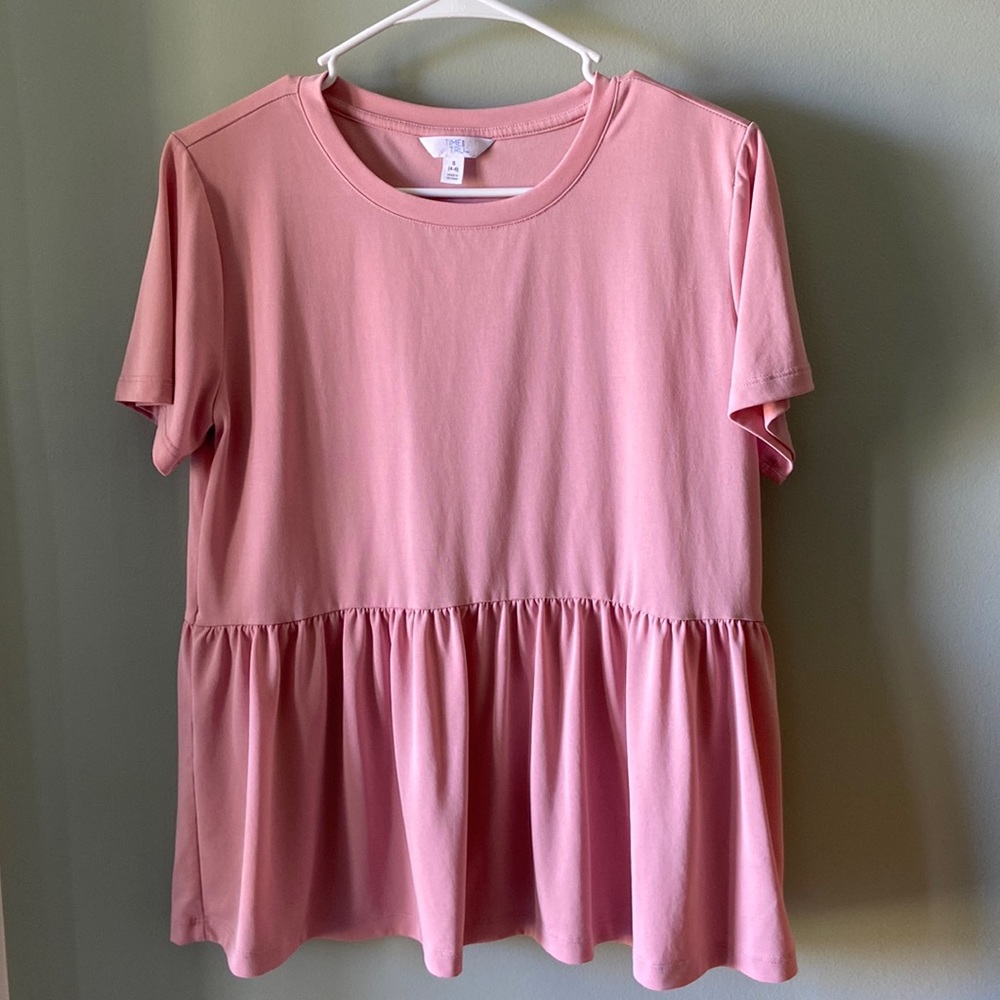 Time and Tru Pink Blouse Size S 4/6 #178